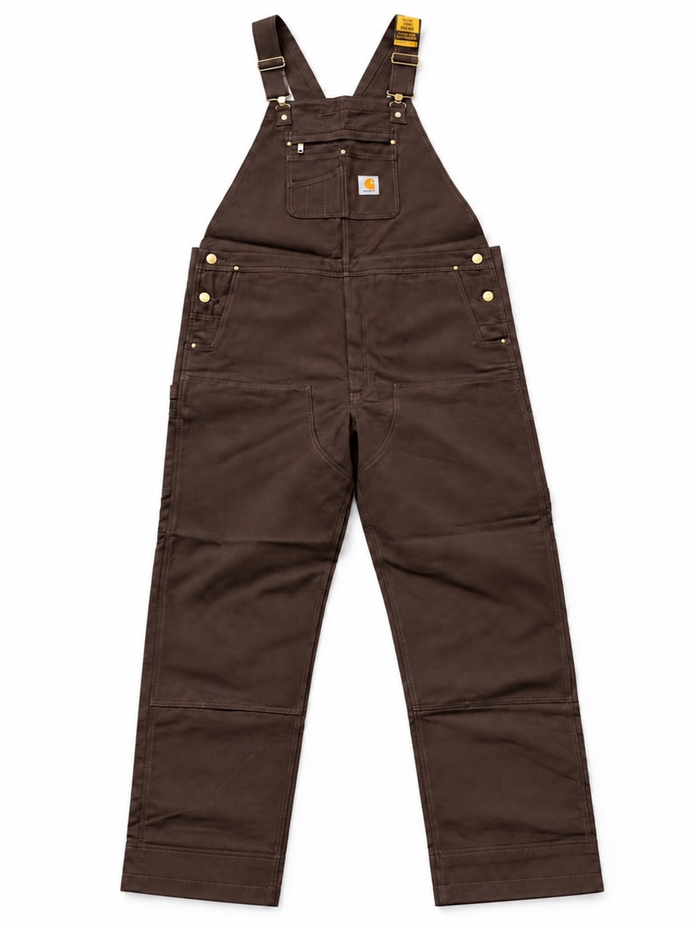 Carhartt Men's Duck Bib Overall Iconic R01 Dark Brown Men's Size 44x36 Brand New